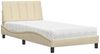 vidaXL Bett mit Matratze "Hanko" Creme 100x200 cm Stoff 3310515 Bild 2