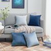 Topfinel Samt Kissenbezüge 50x50cm Blau 4er Set Zierkissen Sofa Wohnzimmer Bild 2