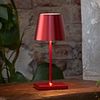 LED Tischleuchte, kirschrot, Aluminium, Touchdimmer, Akku, H 25 cm Bild 4