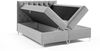 AX LIVING Boxspringbett 180x200 Palmeria Hellgrau Stauraum und Topper Bild 5