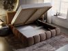 GrainGold Polsterbett mit Bettkästen CLOUD, Modern Bett mit Kopfteil - 200x200 cm, Braun (1x Bett) Bild 3