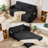 LVHOM Schlafsofa 2-Sitzer, Klappsofa mit Schlaffunktion, Bettsofa aus Cordstoff, Schlafcouch mit Kissen und Seitentaschen, 165x92x82 cm Bild 3