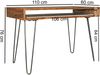 Schreibtisch BAGLI braun 110 x 60 x 76 cm Massiv Holz Laptoptisch Sheesham Natur, Landhaus-Stil Arbeitstisch mit 1 Ablage-fach, Bürotisch PC-Tisch Bild 5