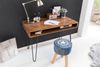 Schreibtisch BAGLI braun 110 x 60 x 76 cm Massiv Holz Laptoptisch Sheesham Natur, Landhaus-Stil Arbeitstisch mit 1 Ablage-fach, Bürotisch PC-Tisch Bild 4