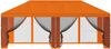 vidaXL Pavillon Dach mit Seitenwänden 6 x 3 m Orange Polyester 190 900418 Bild 5