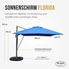 Sonnenschirm blau 3 x 4 Meter Bild 2