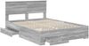 vidaXL Bettrahmen Graues Sonoma 135 x 190 cm Holzwerkstoff 3410909 Bild 5