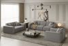 Sofa Designersofa CELES 3-Sitzer in Stoff Opera Velvet Silbergrau Bild 2