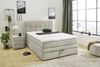 Boxspringbett 140x200 cm H3 Federkernmatratze Bonell Topper, Cord in Beige Grau Bild 2
