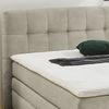 Boxspringbett 140x200 cm H3 Federkernmatratze Bonell Topper, Cord in Beige Grau Bild 4