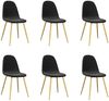 vidaXL Esszimmerstühle 6 Stk. Schwarz Samt [3082876] Bild 2