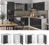 Eckunterschrank R-Line Anthrazit Hochglanz 86 cm ohne Arbeitsplatte Vicco Bild 2