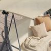 Hollywoodschaukel Satten 3-Sitzer 173x119x153 cm Grau/Beige [en. casa] Bild 4
