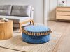 Pouf GOTHA Samtstoff Blau Bild 3