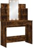 vidaXL Schminktisch mit LED-Leuchten Räuchereiche 96x40x142 cm 837897 Bild 2