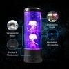 MOPUEA LED Nachtlicht LED Nachtlicht Quallen Lavalampe – Runde echte Quallen Aquarium Lampe, Farbwechsel, beruhigend, leise, dekorativ, entspannend Bild 3
