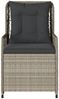 vidaXL Gartensessel 2 Stk. Verstellbar Hellgrau Poly Rattan 368666 Bild 5