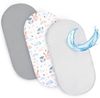 Totsy Baby Spannbettlaken Spannbettlaken Kinderwagen Stubenwagen Set - 2 x Bezug + wasserdicht Bild 4