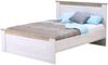Homestyle4u Holzbett mit Lattenrost, Holz weiß / grau, 160x200 cm Bild 2