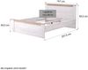 Homestyle4u Holzbett mit Lattenrost, Holz weiß / grau, 160x200 cm Bild 4