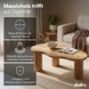 skølm 'Máni' Couchtisch in organischer Form, Eichenholz geölt und lackiert, Eichenoptik, Beistelltisch für Wohnzimmer Bild 3
