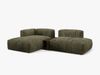 Micadoni Ecksofa Martina 2-Sitzer mit Couchtisch Links Kord Moßgrün Bild 2