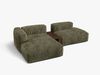 Micadoni Ecksofa Martina 2-Sitzer mit Couchtisch Links Kord Moßgrün Bild 3
