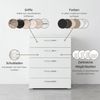 rauch Schubkastenkommode Highboard Sideboard Kommode MONTCLAR Frontauswahl Dekor/Hochglanz/Glas (in 2 Breiten: 40 oder 80 cm / Höhe 100 cm, inkl. Soft-Close-Funktion), mit 5 geräumigen Schubladen, viele Griffvarianten MADE IN GERMANY Bild 4