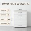 rauch Schubkastenkommode Highboard Sideboard Kommode MONTCLAR Frontauswahl Dekor/Hochglanz/Glas (in 2 Breiten: 40 oder 80 cm / Höhe 100 cm, inkl. Soft-Close-Funktion), mit 5 geräumigen Schubladen, viele Griffvarianten MADE IN GERMANY Bild 3