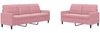 vidaXL 2-tlg. Sofagarnitur mit Kissen Rosa Samt 3278394 Bild 2