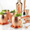 Faizee Möbel Tasse Cocktailglas Moscow Mule Becher Kupferbecher 500ml Fassungsvermögen, 1-tlg, Kupfer/Edelstahl Bild 3