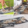 ANRO Küchenläufer LUIGI Pfingstrose pflegeleicht hochwertig Flurläufer Küchenteppich, eckig, Höhe: 3 mm, Teppichläufer 100cm Abstakt, Elysium, Florales Design Grau wasserdicht Bild 3