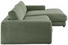 KAWOLA Sofa MADELINE Ecksofa Cord olivgrün Longchair rechts 85 x 190 x 270 cm Bild 3