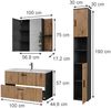 Badmöbel-Set Irma Anthrazit/Goldkraft Eiche 4 Teile Vicco Bild 2