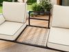 Gartenmöbel Set mit einem Tisch, Sofa und zwei Sesseln auf Metallbeinen, 5 Personen Sitzecke - ELBA 1 - beige Bild 4