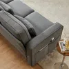 Big-Sofa, 264 cm, 4-Sitzer inkl. loser Zier- und Rückenkissen, Leinen Bezug, Polstersofa, Wohnzimmersofa Bild 4