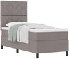 vidaXL Boxspringbett mit Matratze mit Kopfteil Taupe 80 x 200 cm Stoff 3339424 Bild 2