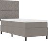 vidaXL Boxspringbett mit Matratze mit Kopfteil Taupe 80 x 200 cm Stoff 3339424 Bild 5
