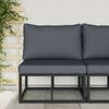 vidaXL Gartenmöbel Schwarz und Anthrazit 70 x 71,5 x 71 cm Metall 42008021 Bild 3