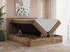 Boxspringbett, Schlafzimmerbett, Bettkasten - VENETO - 160 x 200 cm - Braun Kunstleder - H4 Bild 2