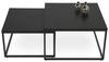 Home Collective Couchtisch 2er Set aus Holz, Wohnzimmertisch Modern (Beistelltisch Set 2 in 1 mit Metallgestell, Büro Beistelltisch Loft Design TWIN, kratzfeste Oberfläche, Set 2 in 1), Quadratisch in Schwarz, für Wohnzimmer Bild 3