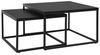 Home Collective Couchtisch 2er Set aus Holz, Wohnzimmertisch Modern (Beistelltisch Set 2 in 1 mit Metallgestell, Büro Beistelltisch Loft Design TWIN, kratzfeste Oberfläche, Set 2 in 1), Quadratisch in Schwarz, für Wohnzimmer Bild 4