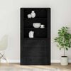 vidaXL Highboard Schwarz Eichen-Optik 80 x 33 x 150 cm Holzwerkstoff 3333081 Bild 4