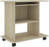 vidaXL Schreibtisch, Holzwerkstoff, Sonoma-Eiche, 80 × 50 × 75 cm Bild 2