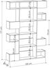 Dmora Bücherregal Sally, Büroregal, Mobiler Buchhalter, Bücherbrett, 120x20 h171 cm, Weiß Bild 3