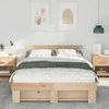 vidaXL Bettrahmen mit Kopfteil Braun 150 x 200 cm Massives Kiefernholz 872479 Bild 3