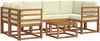 vidaXL Outdoor-Sofagarnitur mit Kissen 7 pcs Natur und Creme 3366063 Bild 2
