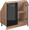 Küchenschrank für Dachschrägen R-Line Schwarz Hochglanz 80 cm mit 2 Türen Vicco Bild 4