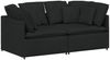vidaXL Modulares Sofa mit Kissen Stoff Schwarz 3321239 Bild 2