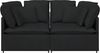 vidaXL Modulares Sofa mit Kissen Stoff Schwarz 3321239 Bild 4